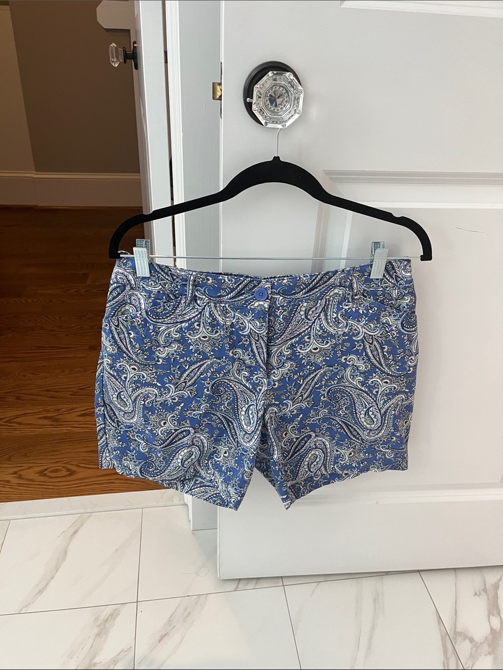Talbots Blue Paisley Bermuda Shorts